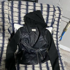 Bomber hooded jacket size small